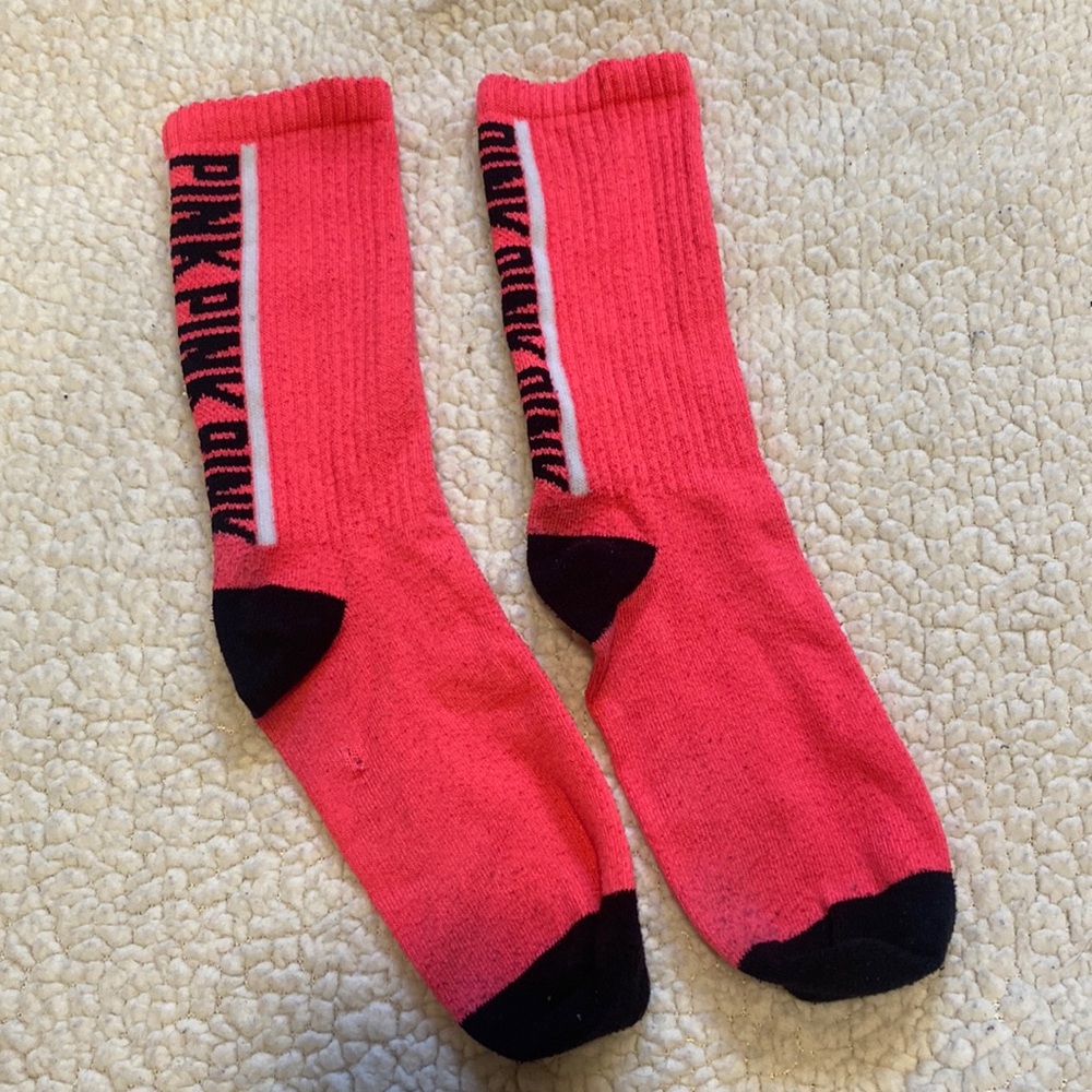 Victorias secret pink neon pink socks